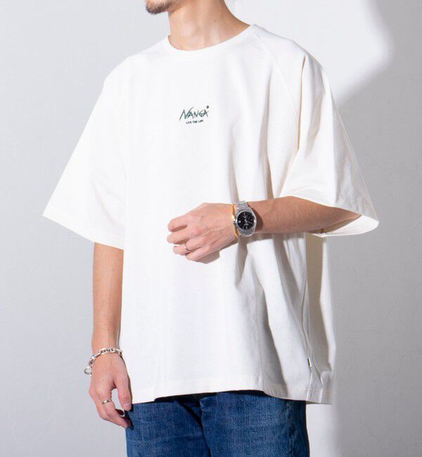 GLOSTER「【NANGA&times;GLOSTER】別注 ボックスロゴ バックプリント ラグランTシャツ」|Tシャツ・カットソー|