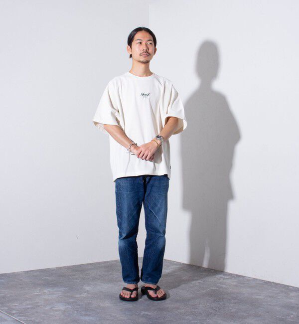 GLOSTER「【NANGA&times;GLOSTER】別注 ボックスロゴ バックプリント ラグランTシャツ」|Tシャツ・カットソー|