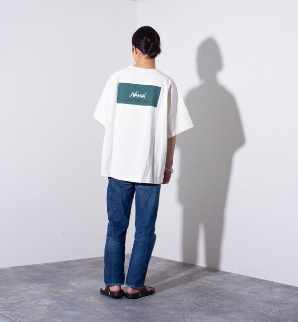 GLOSTER「【NANGA&times;GLOSTER】別注 ボックスロゴ バックプリント ラグランTシャツ」|Tシャツ・カットソー|