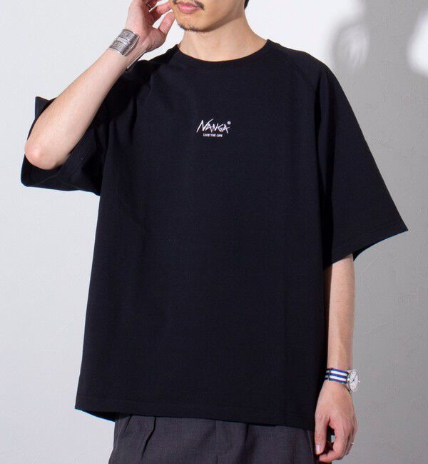 GLOSTER「【NANGA&times;GLOSTER】別注 ボックスロゴ バックプリント ラグランTシャツ」|Tシャツ・カットソー|