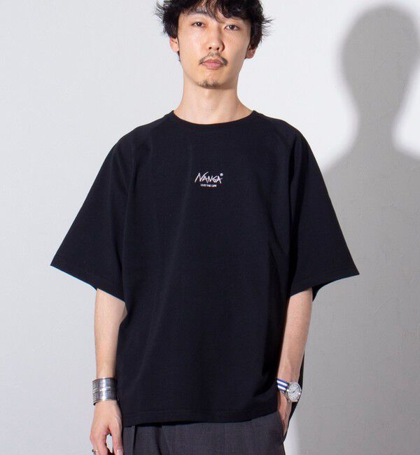 GLOSTER「【NANGA&times;GLOSTER】別注 ボックスロゴ バックプリント ラグランTシャツ」|Tシャツ・カットソー|