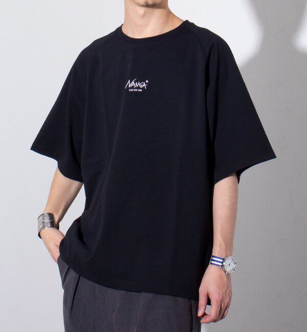 GLOSTER「【NANGA&times;GLOSTER】別注 ボックスロゴ バックプリント ラグランTシャツ」|Tシャツ・カットソー|