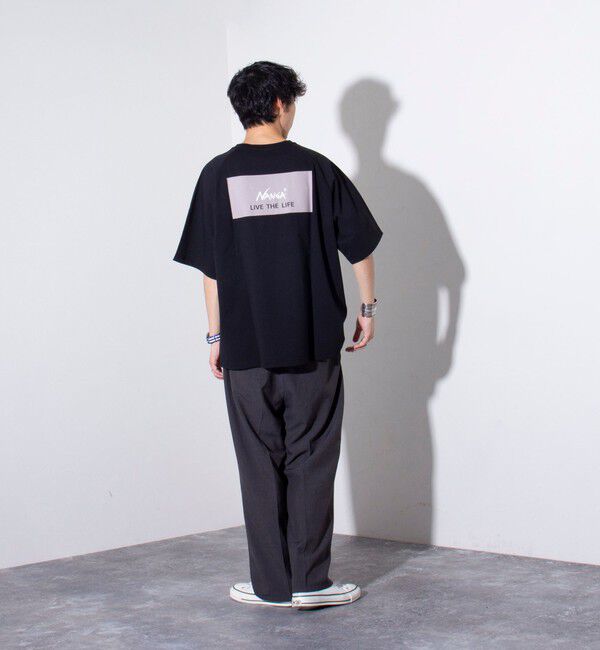 GLOSTER「【NANGA&times;GLOSTER】別注 ボックスロゴ バックプリント ラグランTシャツ」|Tシャツ・カットソー|