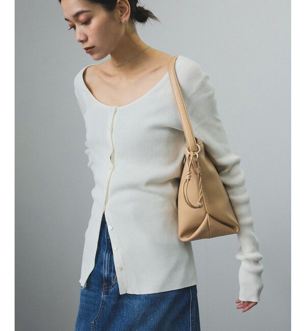 SALON adam et rope'「スプリットレザーミドルトートバッグ/バケットバッグ［WEB限定カラー/チャーム付き］」|ショルダー・メッセンジャー|