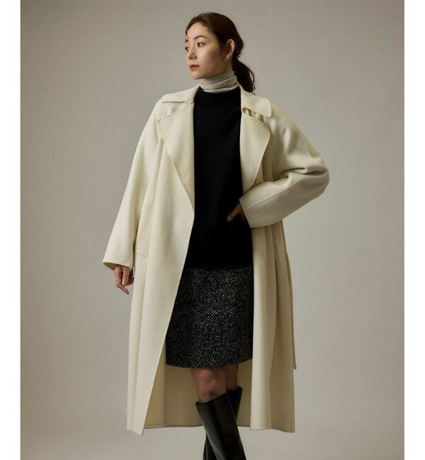 ROPE「ラムウールリバーロングコート【Sサイズフェア対象】」|チェスターコート|オフホワイト(15)