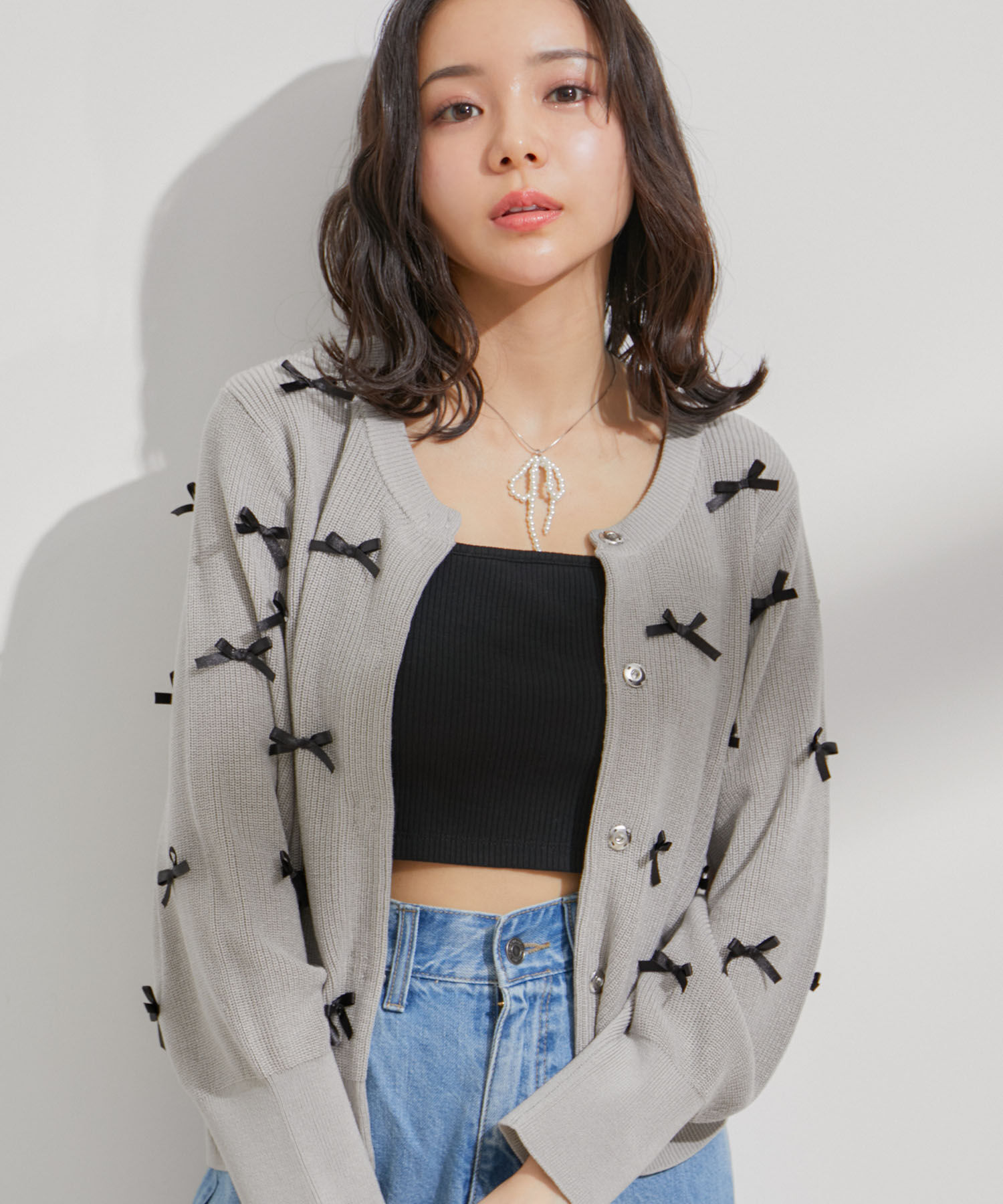 VIS「パールリボントップネックレス」|ネックレス|