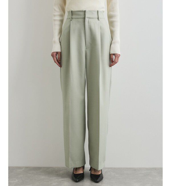 VIS「【美easy】コンフォートストレートワイドパンツ/イージーケア・UVケア・セットアップ対応」|スラックス|