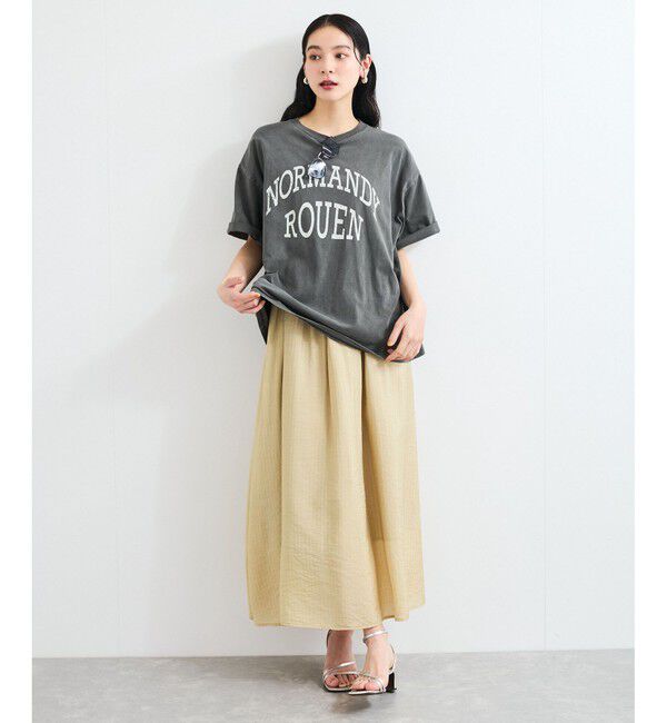 VIS「ピグメント加工プリントビッグTシャツ」|Tシャツ・カットソー|