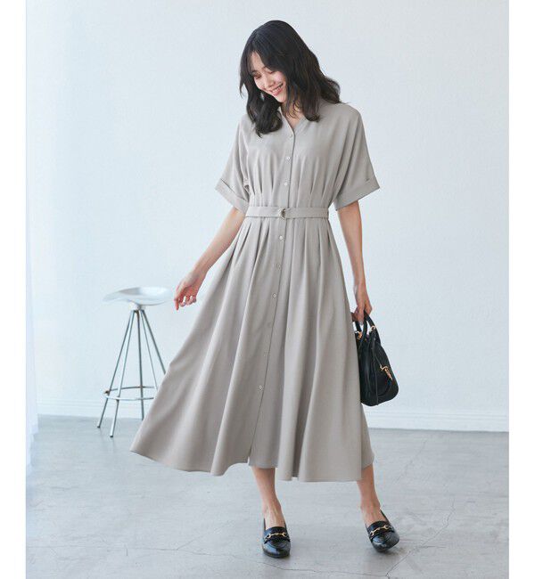 Rope&rsquo;Picnic「【3サイズ展開】シャツコンシャス半袖ワンピース」|ワンピース|