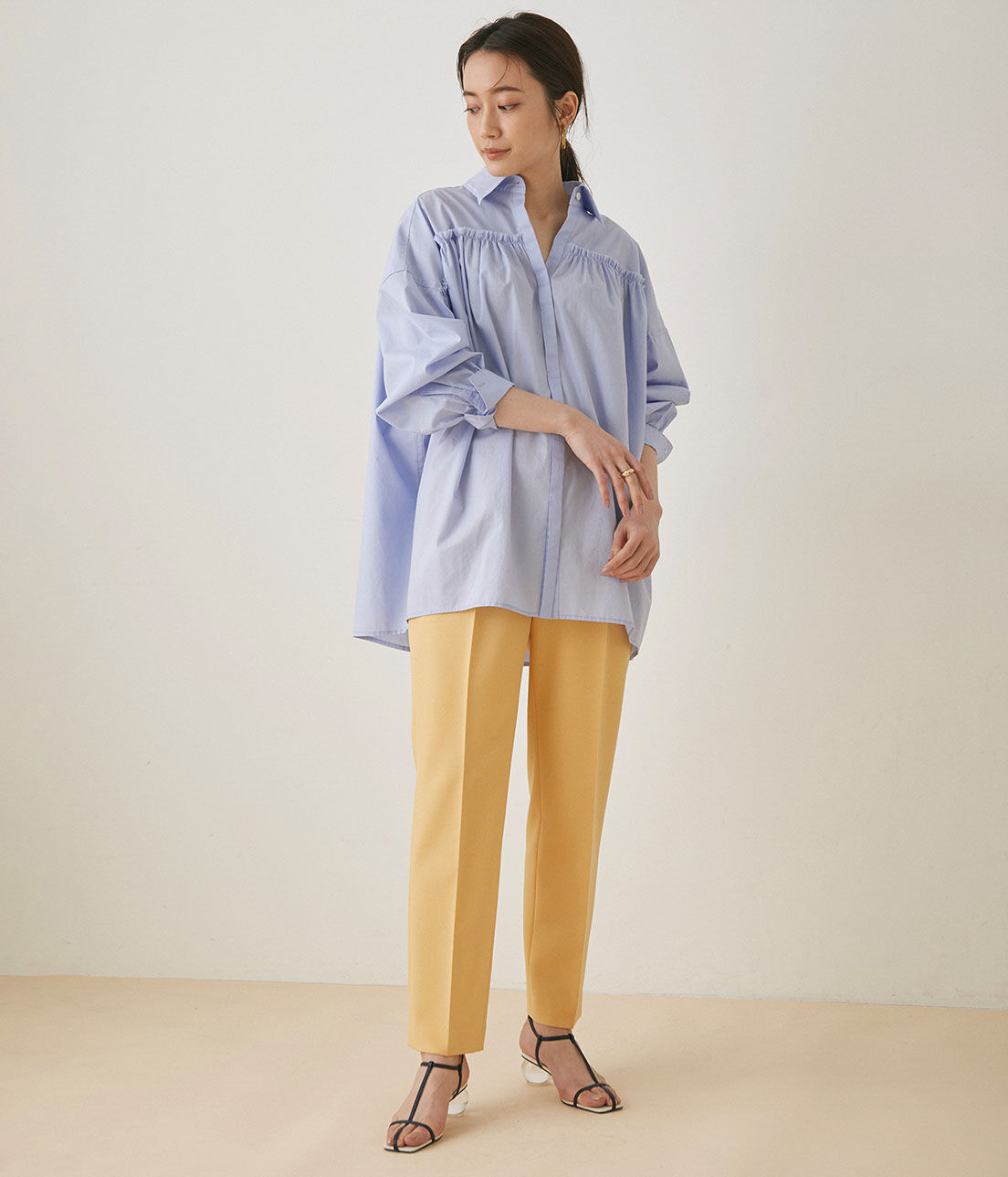 ADAM ET ROPE'「＜洗える＞スリムスラックス」|スラックス|