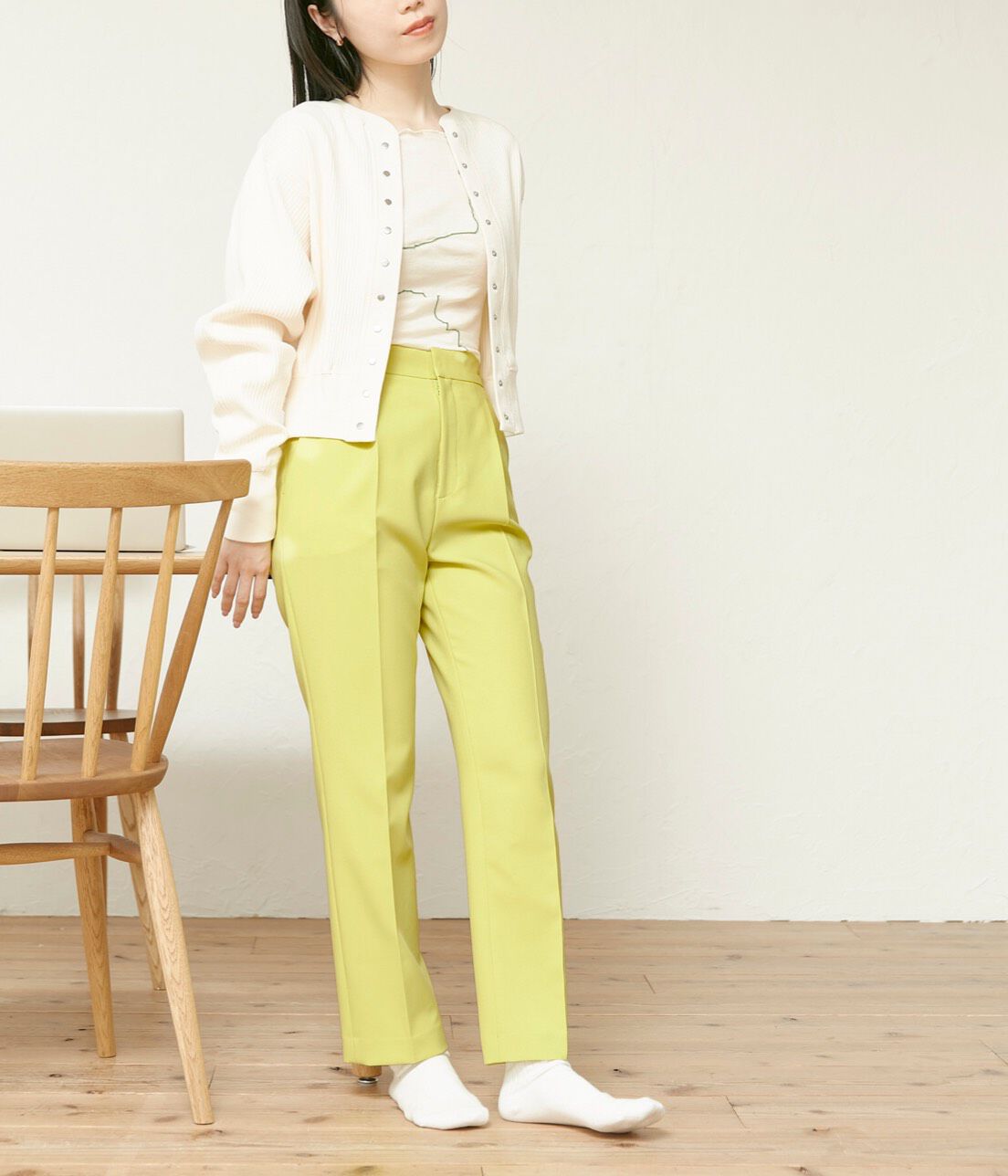 ADAM ET ROPE'「＜洗える＞スリムスラックス」|スラックス|