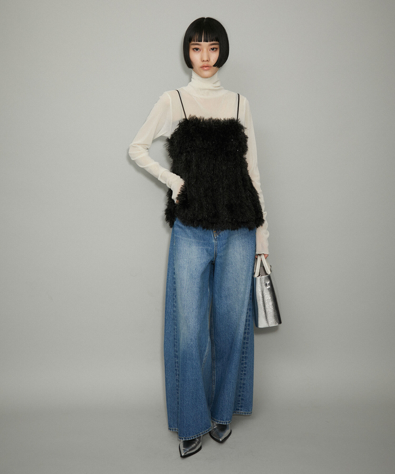 ADAM ET ROPE'「【WEB限定】フェザーライクキャミソール」|キャミソール|