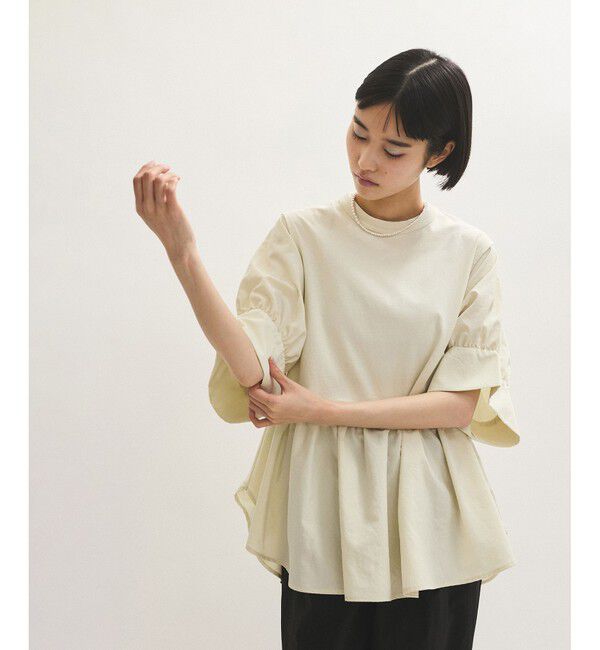 ADAM ET ROPE'「【新色追加】・【サステナブル】バウンスカフスプルオーバー」|Tシャツ・カットソー|生成サブ