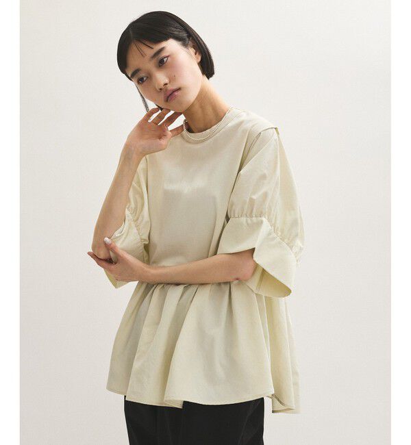 ADAM ET ROPE'「【新色追加】・【サステナブル】バウンスカフスプルオーバー」|Tシャツ・カットソー|