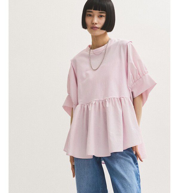 ADAM ET ROPE'「【新色追加】・【サステナブル】バウンスカフスプルオーバー」|Tシャツ・カットソー|