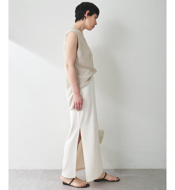  「カットジョーゼットスリットスカート」|スカート|