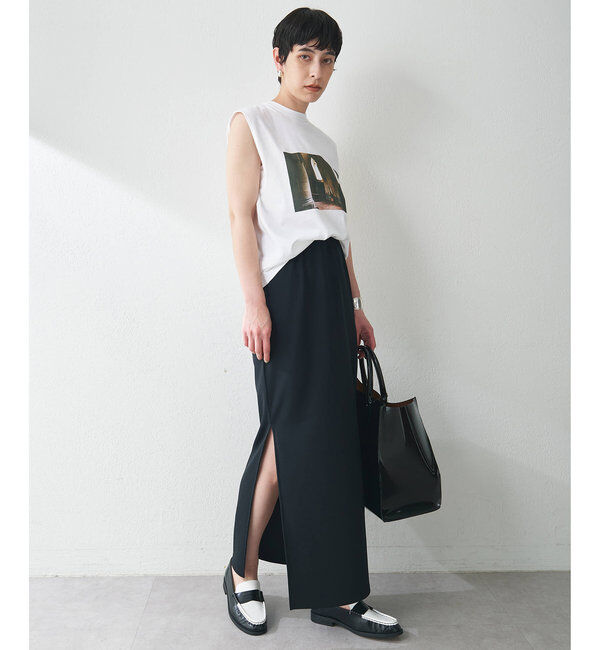  「カットジョーゼットスリットスカート」|スカート|