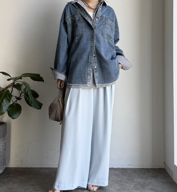  「【累計販売数3万枚突破/22色４サイズ展開！】タックワイドパンツ」|チノ|