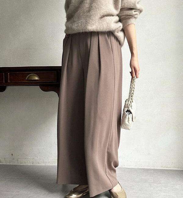  「【累計販売数3万枚突破/22色４サイズ展開！】タックワイドパンツ」|チノ|