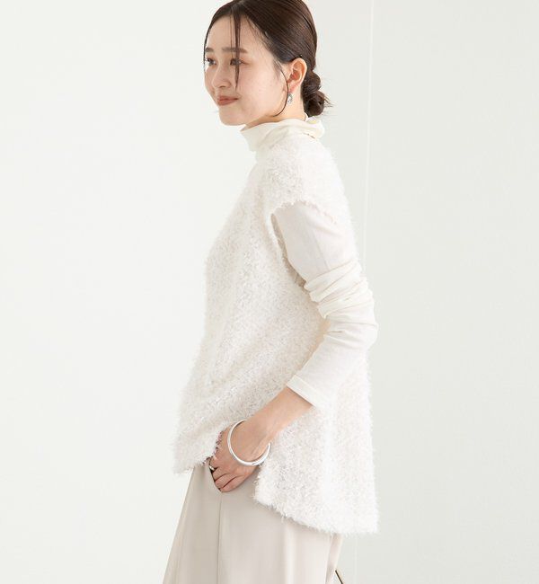  「予約【新色追加/着映え】フェザーチュールベスト」|ベスト・ジレ|