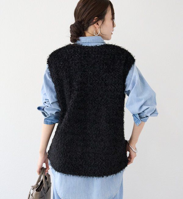  「予約【新色追加/着映え】フェザーチュールベスト」|ベスト・ジレ|