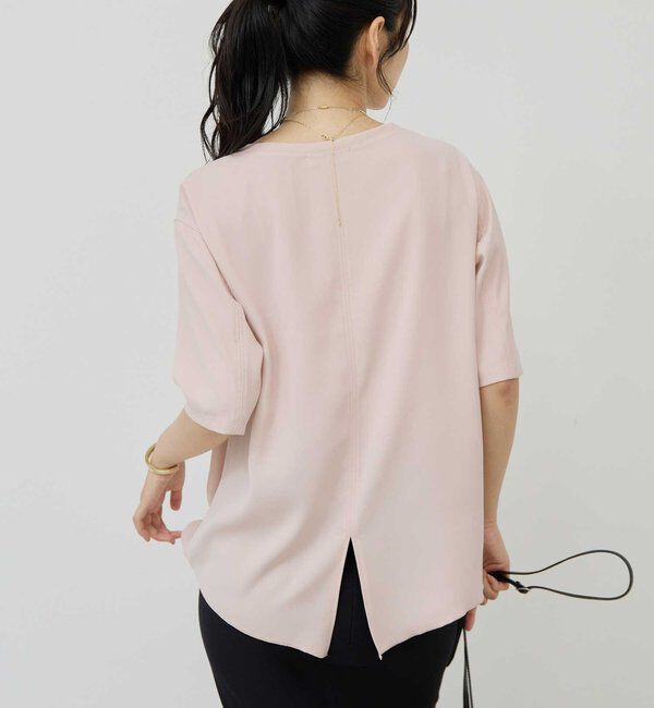  「バックスリットハーフスリーブブラウス」|シャツ・ブラウス|