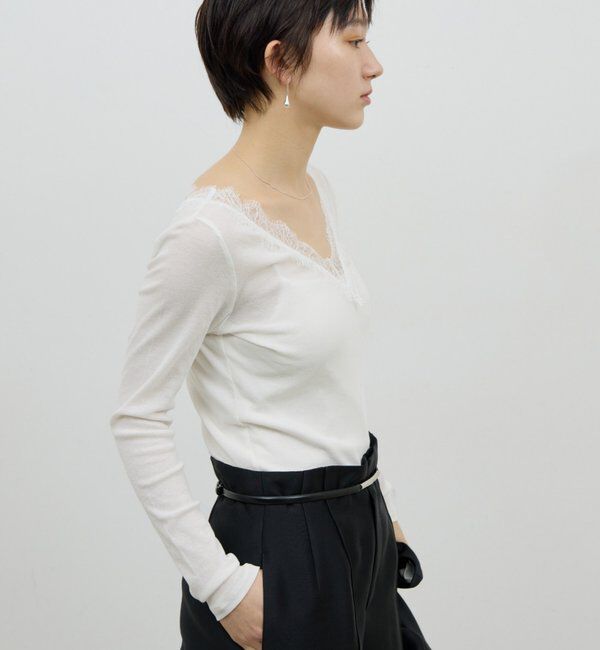  「VレースロンTee」|Tシャツ・カットソー|