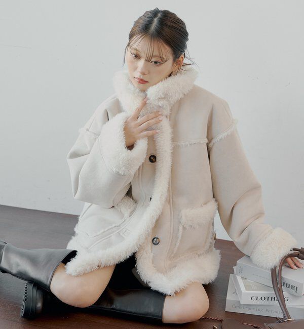 2wayスタンドムートンルーズジャケット｜ルミネのファッション通販