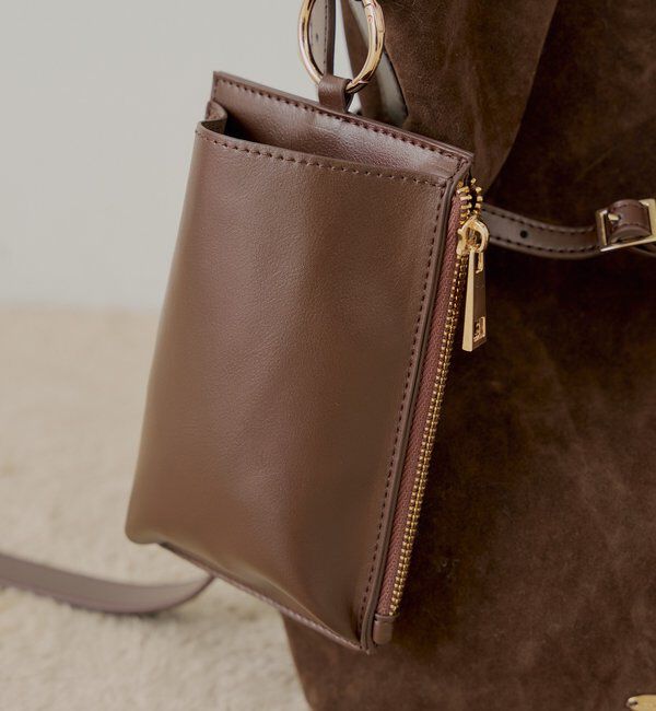  「スマホポーチ付きベルトデザインショルダーバッグ」|ショルダー・メッセンジャー|