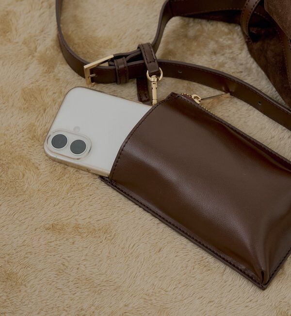  「スマホポーチ付きベルトデザインショルダーバッグ」|ショルダー・メッセンジャー|