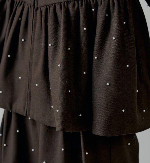  「【SALON by Chico/セットアップ対応】パールペプラムジップジャケット」|その他|