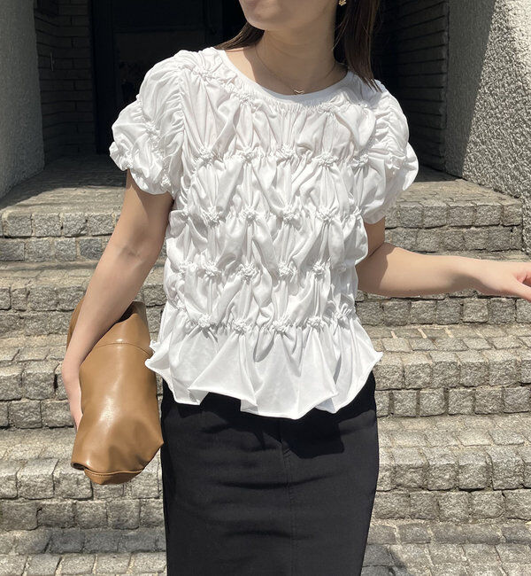  「【新色追加/全骨格◎】シャーリングホイップTシャツ」|Tシャツ・カットソー|