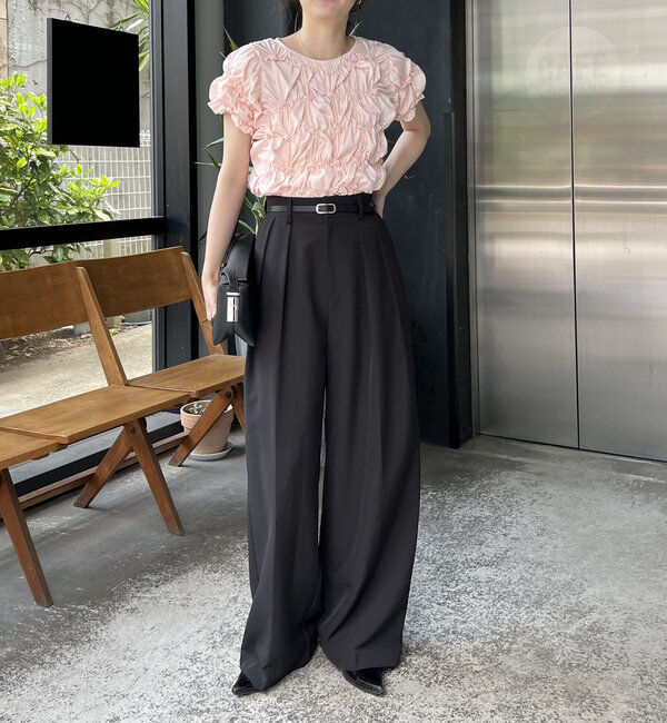  「【新色追加/全骨格◎】シャーリングホイップTシャツ」|Tシャツ・カットソー|