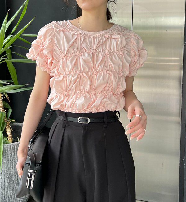  「【新色追加/全骨格◎】シャーリングホイップTシャツ」|Tシャツ・カットソー|