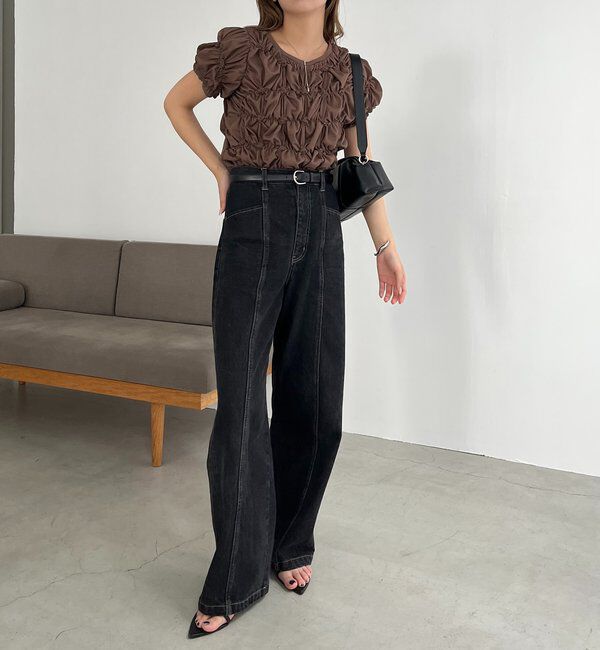  「【新色追加/全骨格◎】シャーリングホイップTシャツ」|Tシャツ・カットソー|