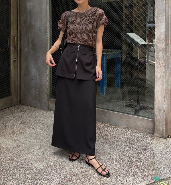  「【新色追加/全骨格◎】シャーリングホイップTシャツ」|Tシャツ・カットソー|