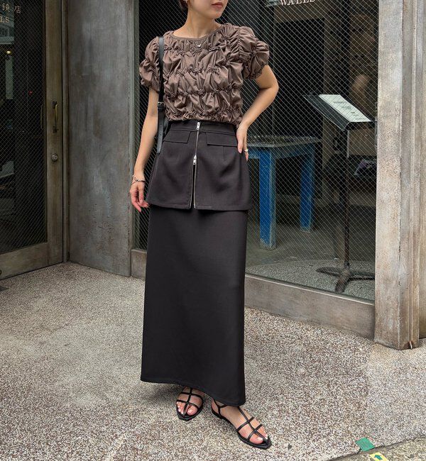  「【新色追加/全骨格◎】シャーリングホイップTシャツ」|Tシャツ・カットソー|