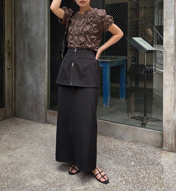  「【新色追加/全骨格◎】シャーリングホイップTシャツ」|Tシャツ・カットソー|