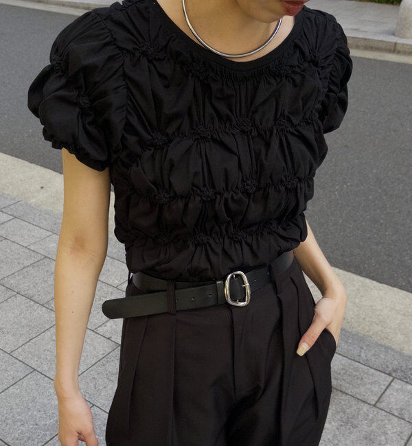  「【新色追加/全骨格◎】シャーリングホイップTシャツ」|Tシャツ・カットソー|