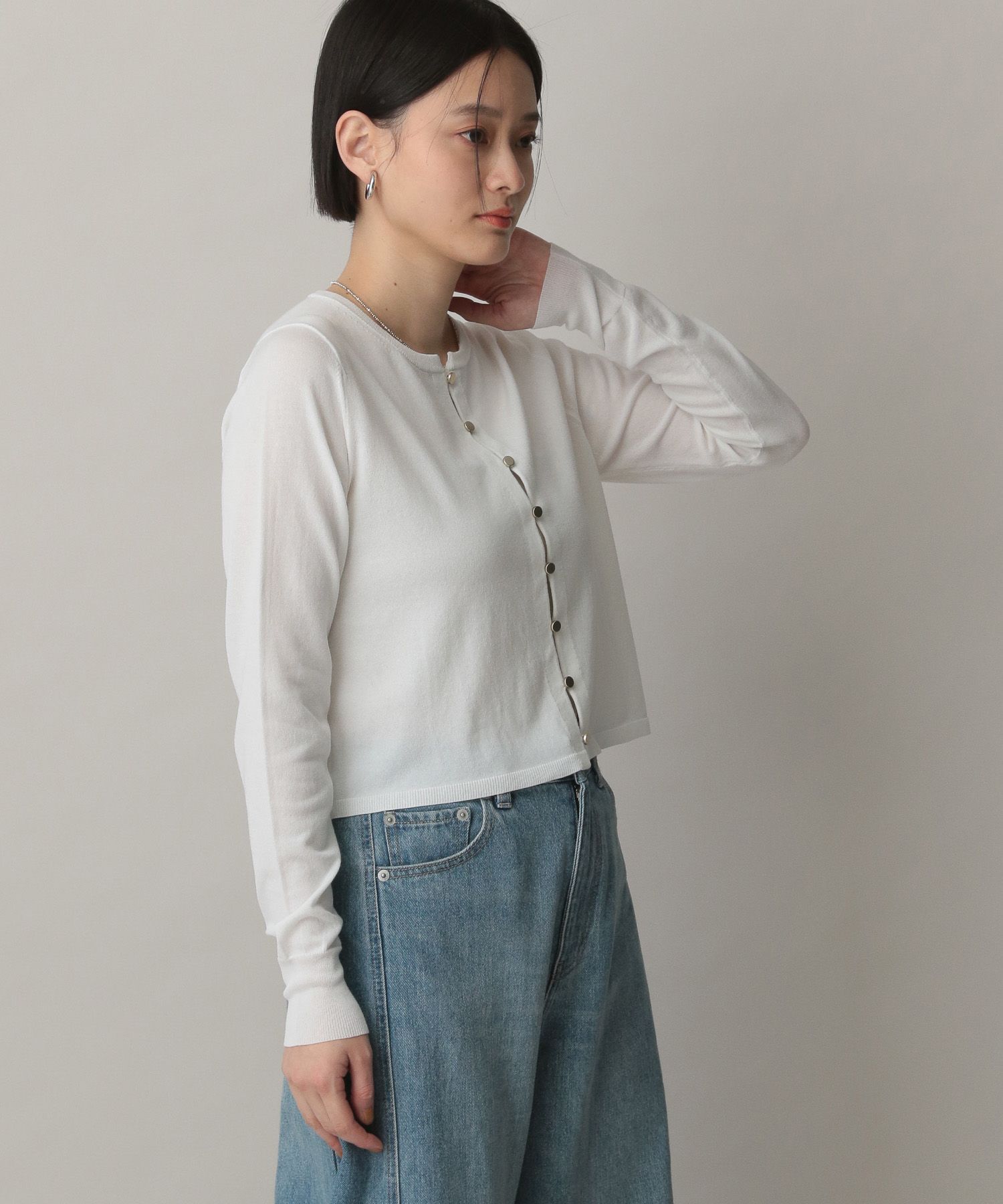 A part by 「アセテートニットカーディガン」|カーディガン|