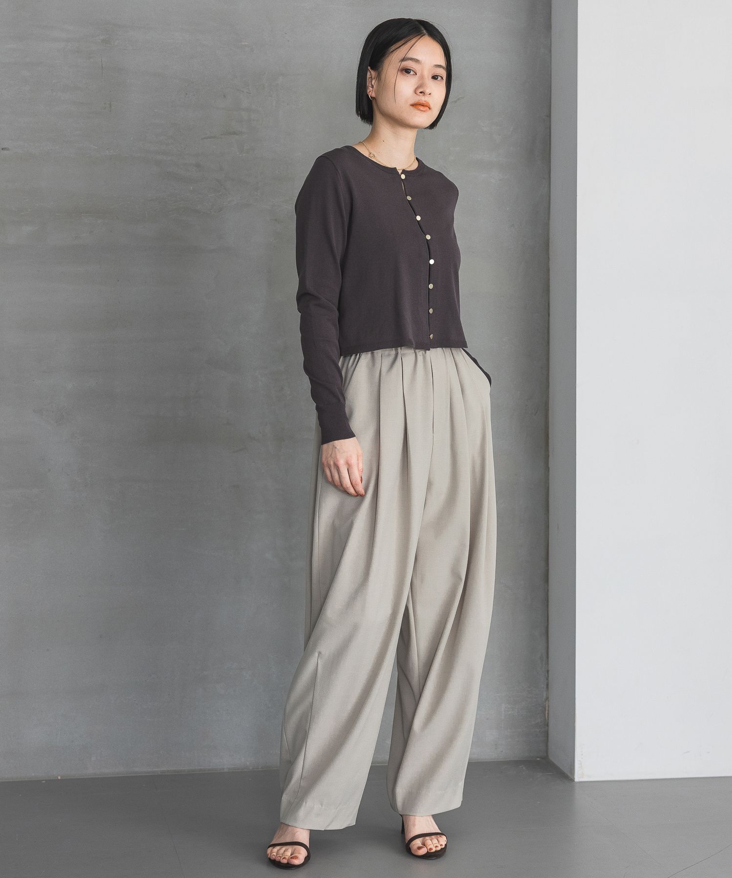 A part by 「アセテートニットカーディガン」|カーディガン|