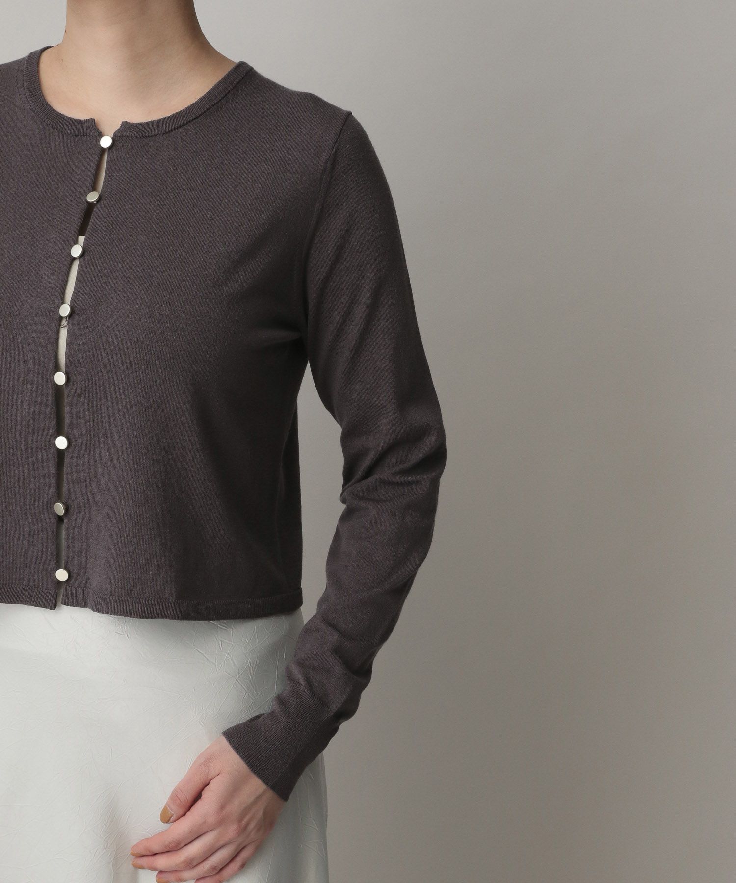 A part by 「アセテートニットカーディガン」|カーディガン|