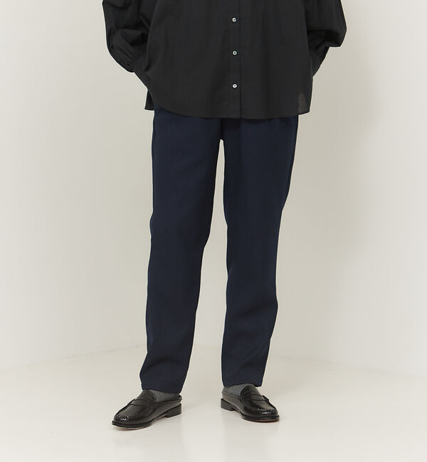 collex「ウエストドローストリングテーパードパンツ」|その他|ネイビー