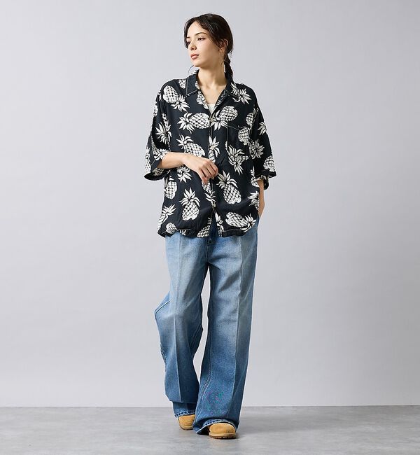 ABAHOUSE「【REMI RELIEF / レミ レリーフ】パイナップル柄アロハシャツ/ユニセ」|シャツ・ブラウス|