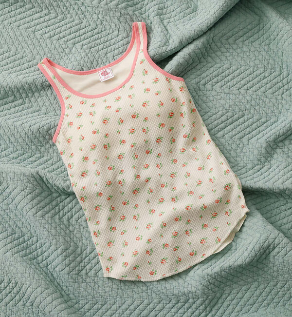 Rouge vif「【JEMORGAN / ジェーイーモーガン】クレリックタンクトップ/花柄/カップ」|キャミソール|レッド