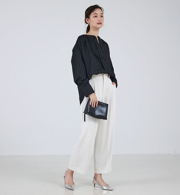 qualite「【セットアップ対応】ウールサキソニーWカフスシャツ」|シャツ・ブラウス|