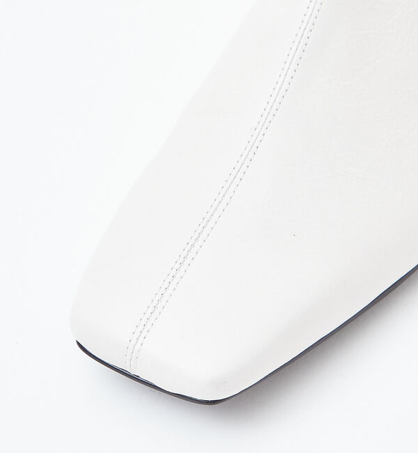 AU BANNISTER「【最高ブーツ/パリ】ローヒールスクエアトゥブーツ」|ショートブーツ|