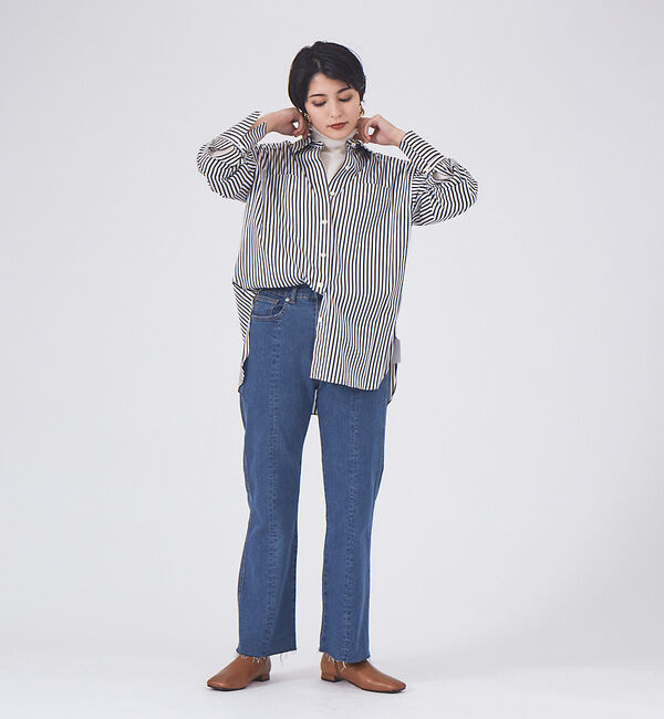 AU BANNISTER「【最高ブーツ/パリ】ローヒールスクエアトゥブーツ」|ショートブーツ|