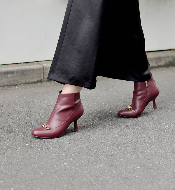 AU BANNISTER「【スノーソール】チェーンモチーフブーツ」|ショートブーツ|