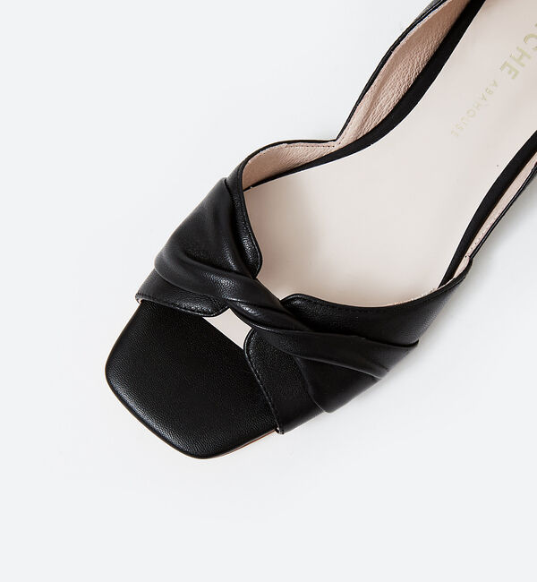 AU BANNISTER「ツイストオープントゥパンプス」|サンダル|